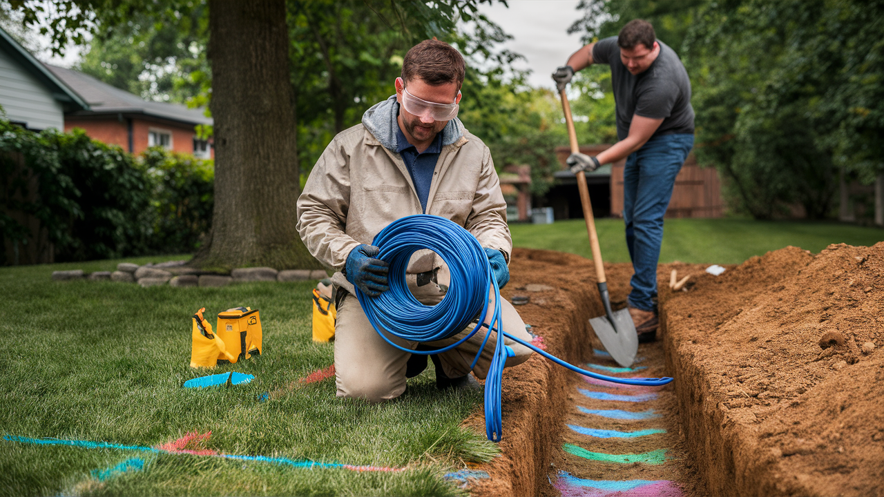 Can I bury my own fiber optic cable?