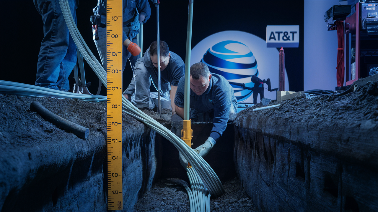 How deep is AT&T fiber buried?