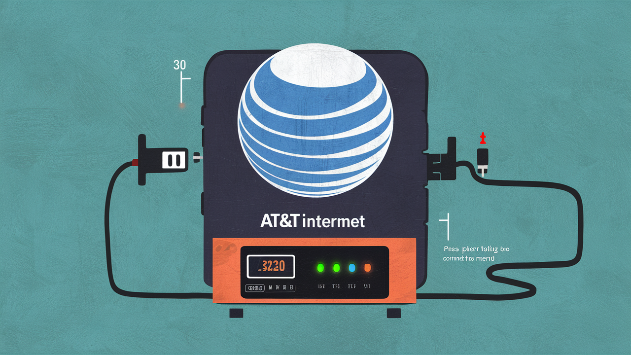 How do I reboot my AT&T internet box?