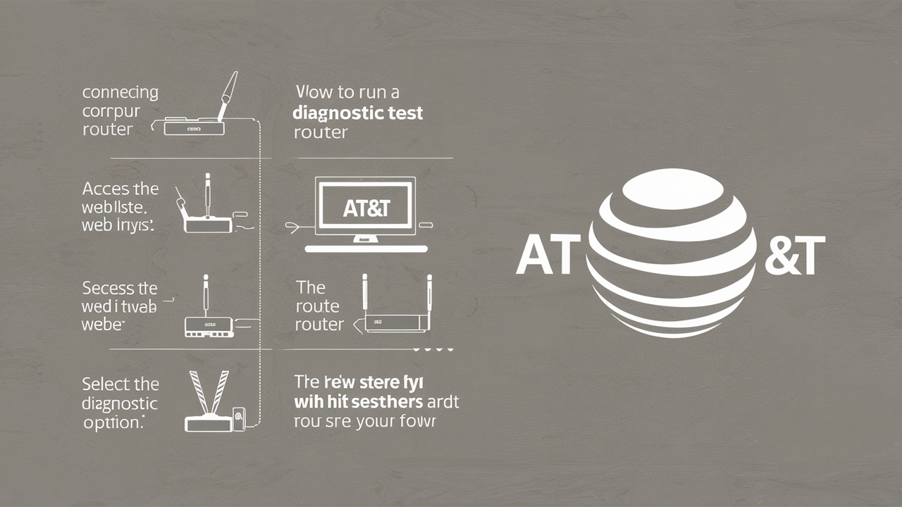 How do I run a diagnostic on my ATT router?