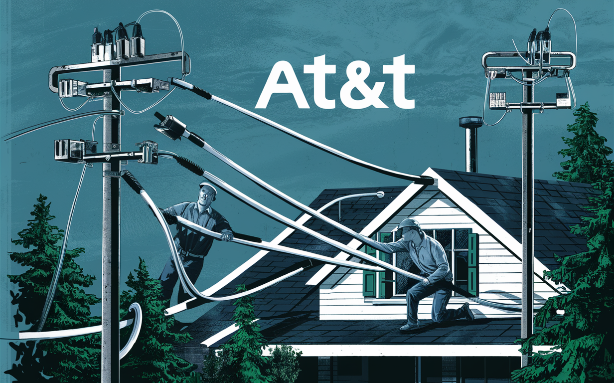 How does AT&T connect internet to your house?