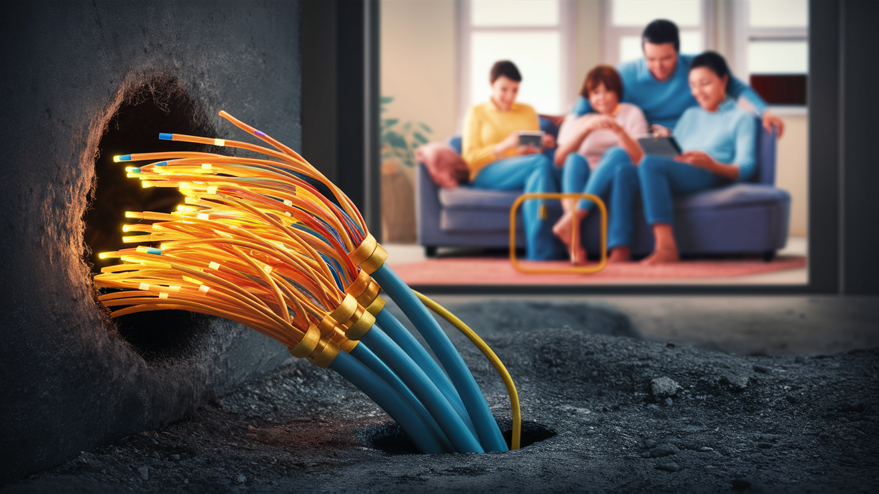 How does fiber come into the house?