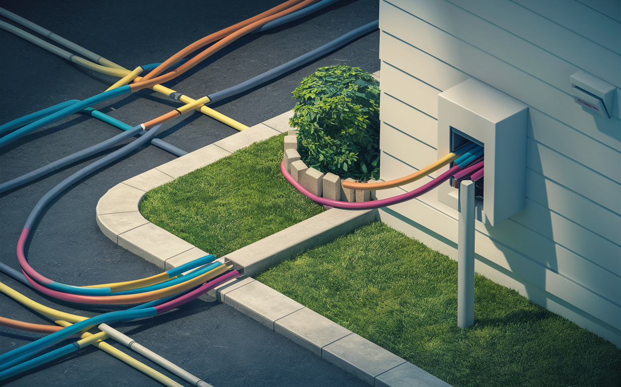 How does fiber-optic get from street to house?