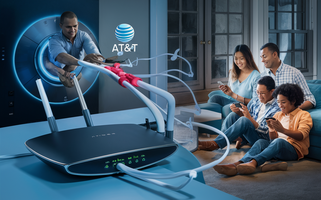 How is AT&T fiber connected to your house?