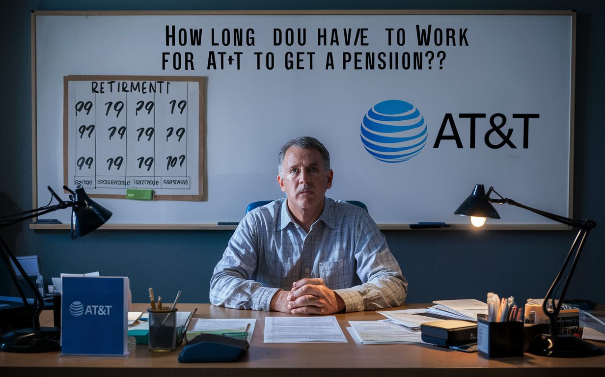 How long do you have to work for AT&T to get a pension?