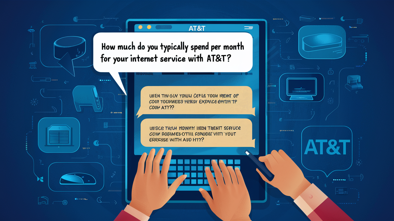 How much do you typically spend per month for your Internet service with AT&T?