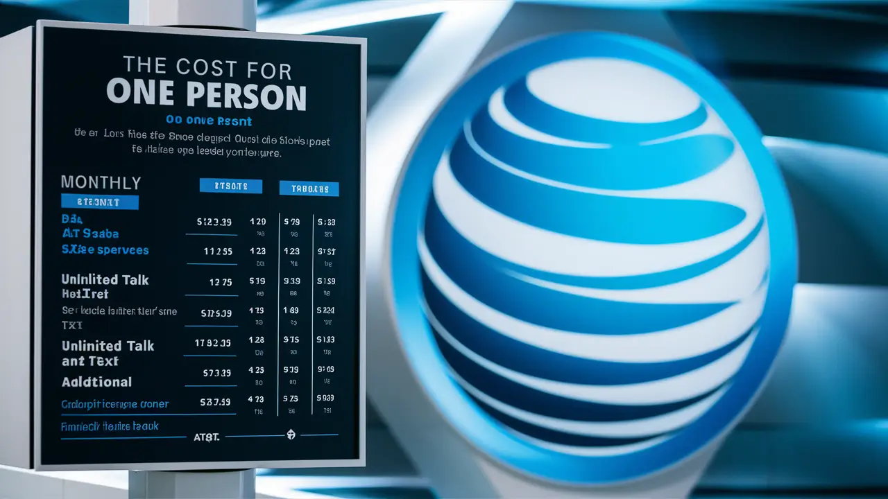 How much does AT&T cost per month for one person?