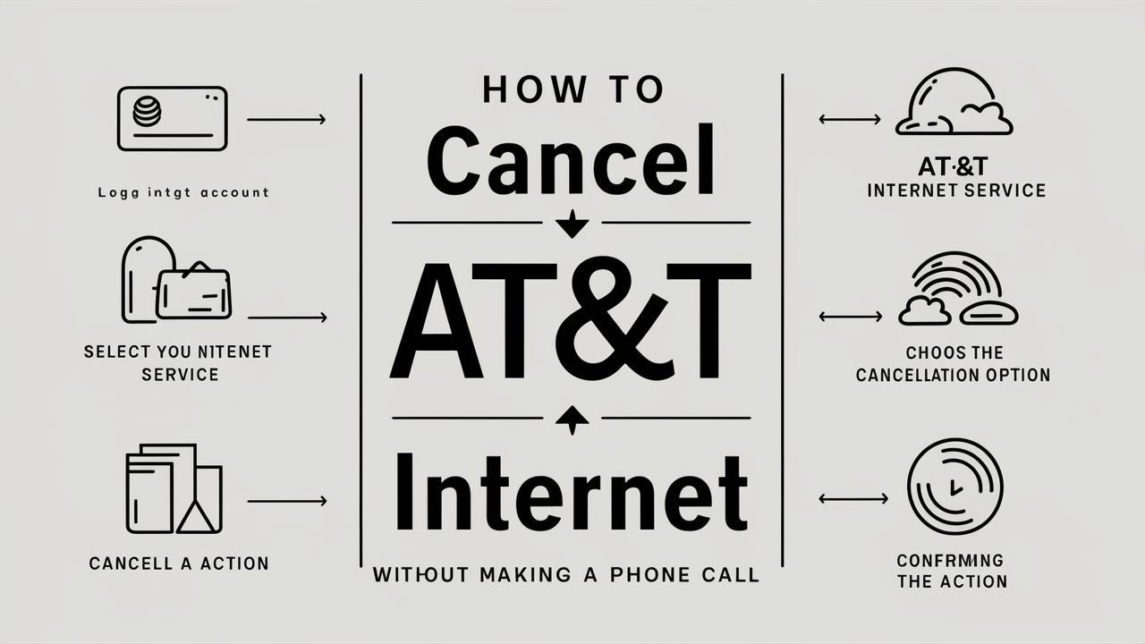 How to cancel AT&T internet without calling?