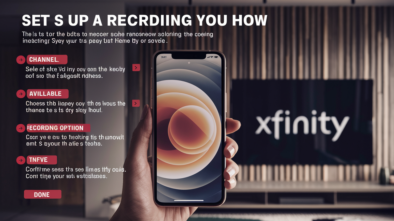 How To Set A Recording On Xfinity From My Phone?