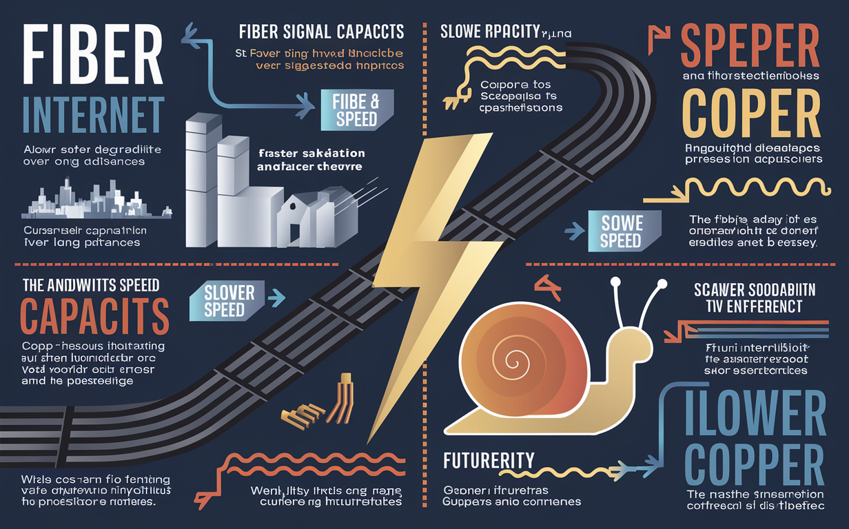 What are the pros and cons of fiber compared to copper?