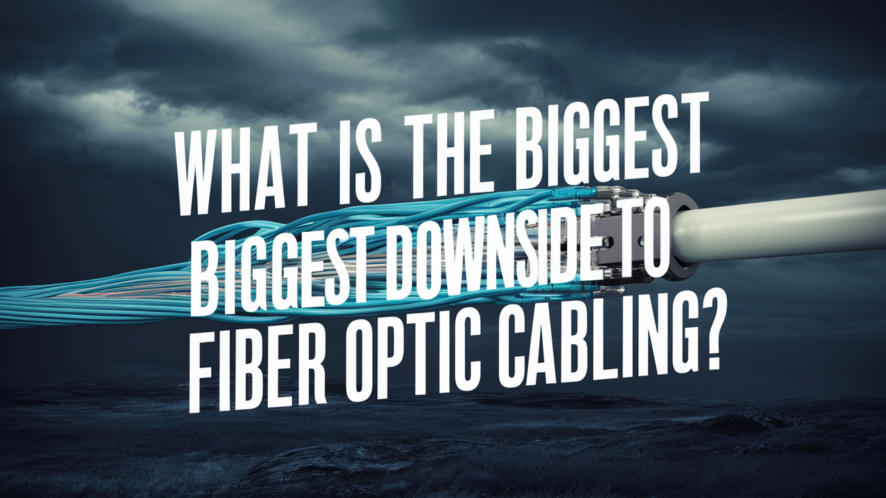 What is the biggest downside to fiber optic cabling?