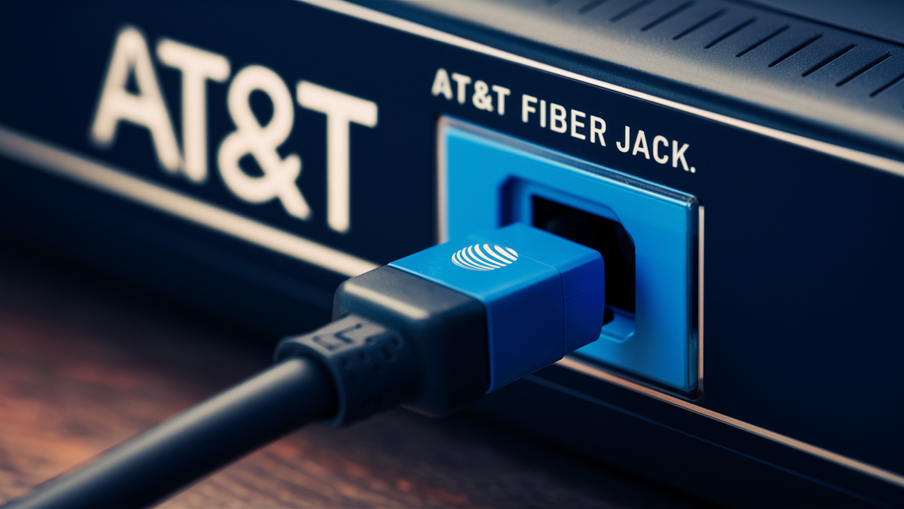 What is the blue port on AT&T fiber?