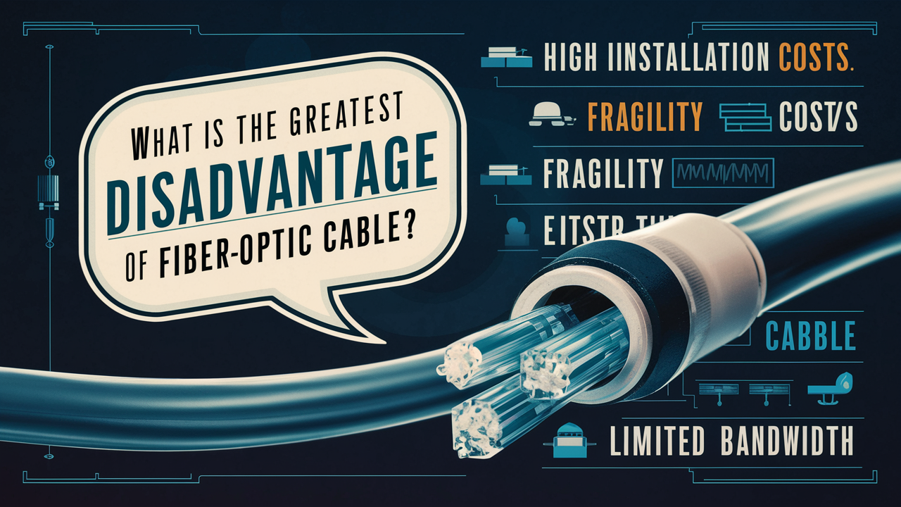 What is the greatest disadvantage of fiber optic cable?