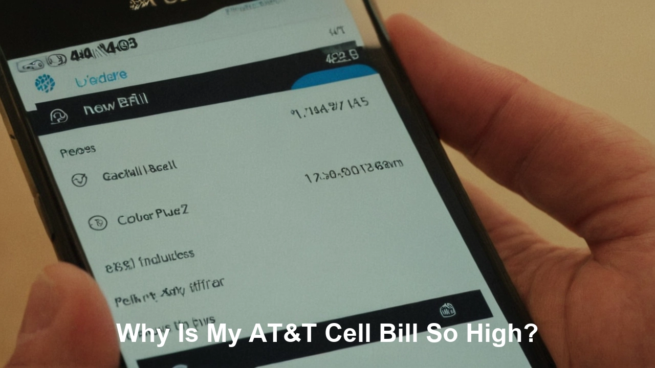 Why is my AT&T cell bill so high?